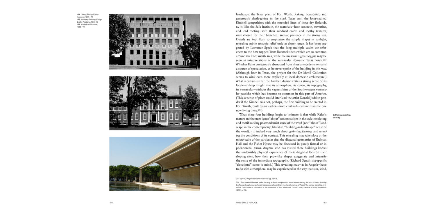 Louis Kahn: On the Thoughtful Making of Spaces. Inside page