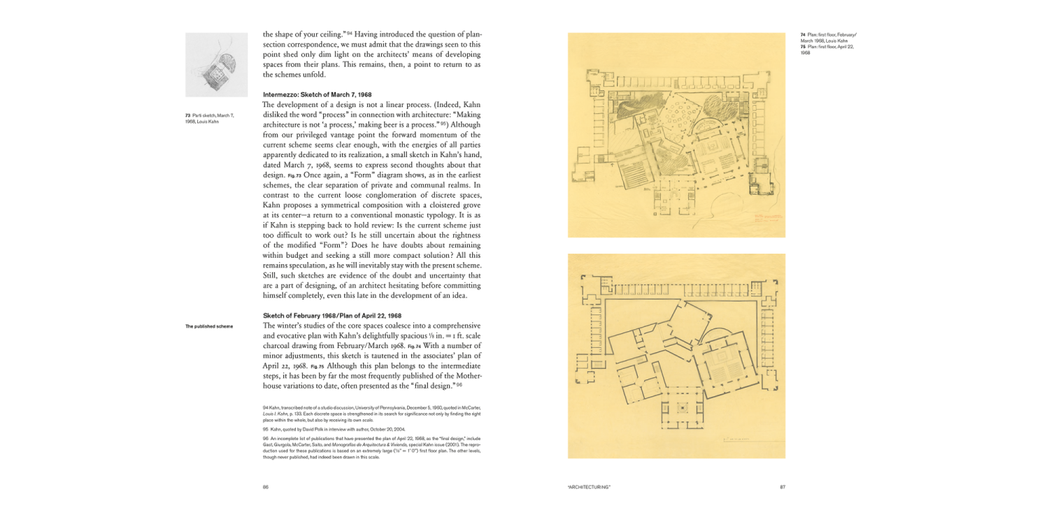 Louis Kahn: On the Thoughtful Making of Spaces. Inside page