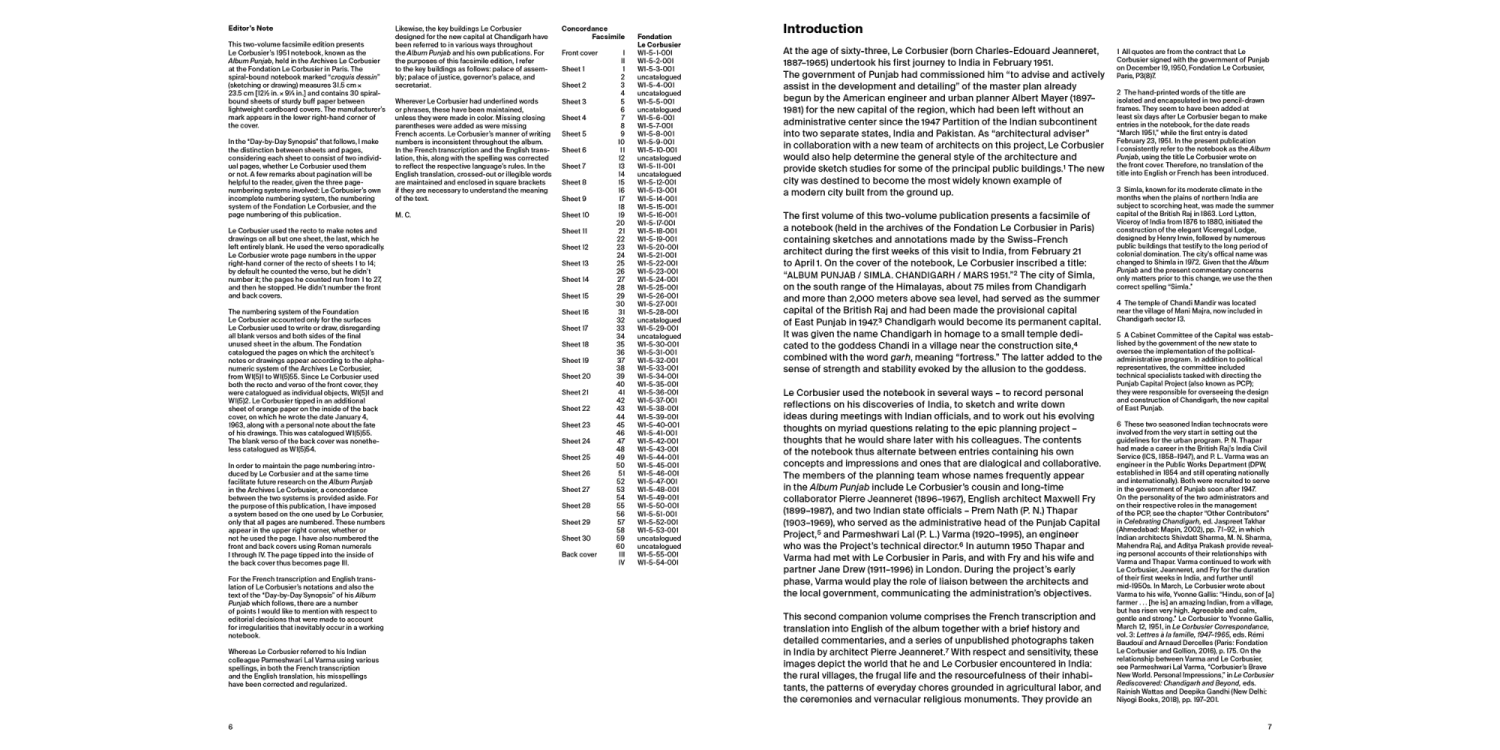 Le Corbusier Album Punjab 1951, Commentary Introduction