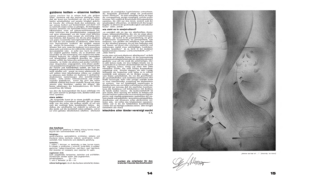 bauhaus Zeitschrift Faksimile 1926 