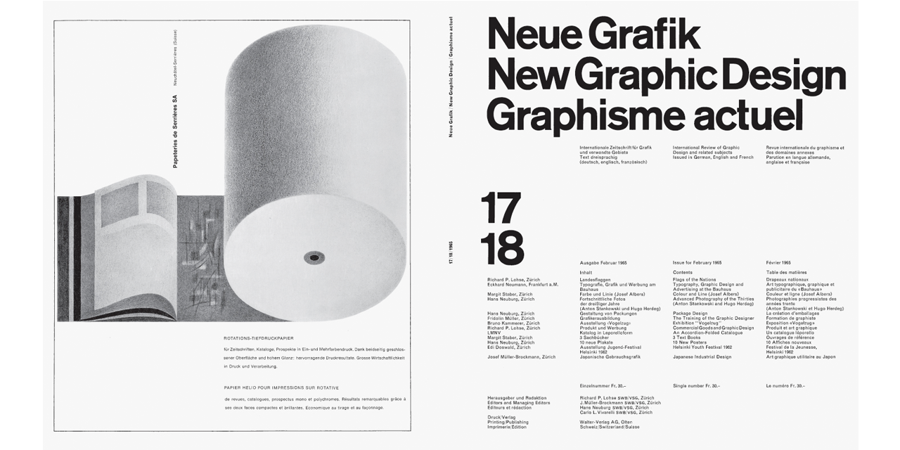Neue Grafik/New Graphic Design/Graphisme Actuel 1958–1965 Neue Grafik/New Graphic Design/Graphisme Actuel 1958–1965