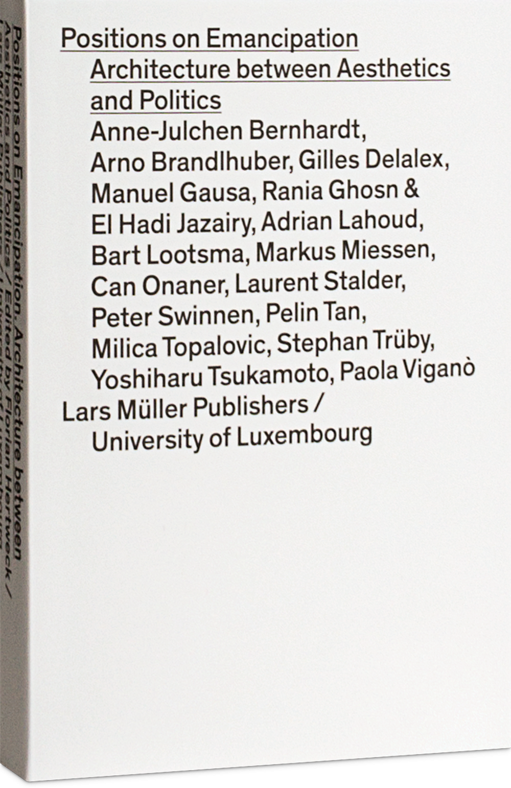 Positions on Emancipation Cover